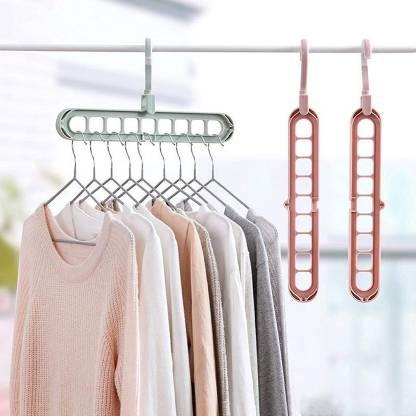 Space-Saving Hangers,(Multicolor, Pack Of 8)
